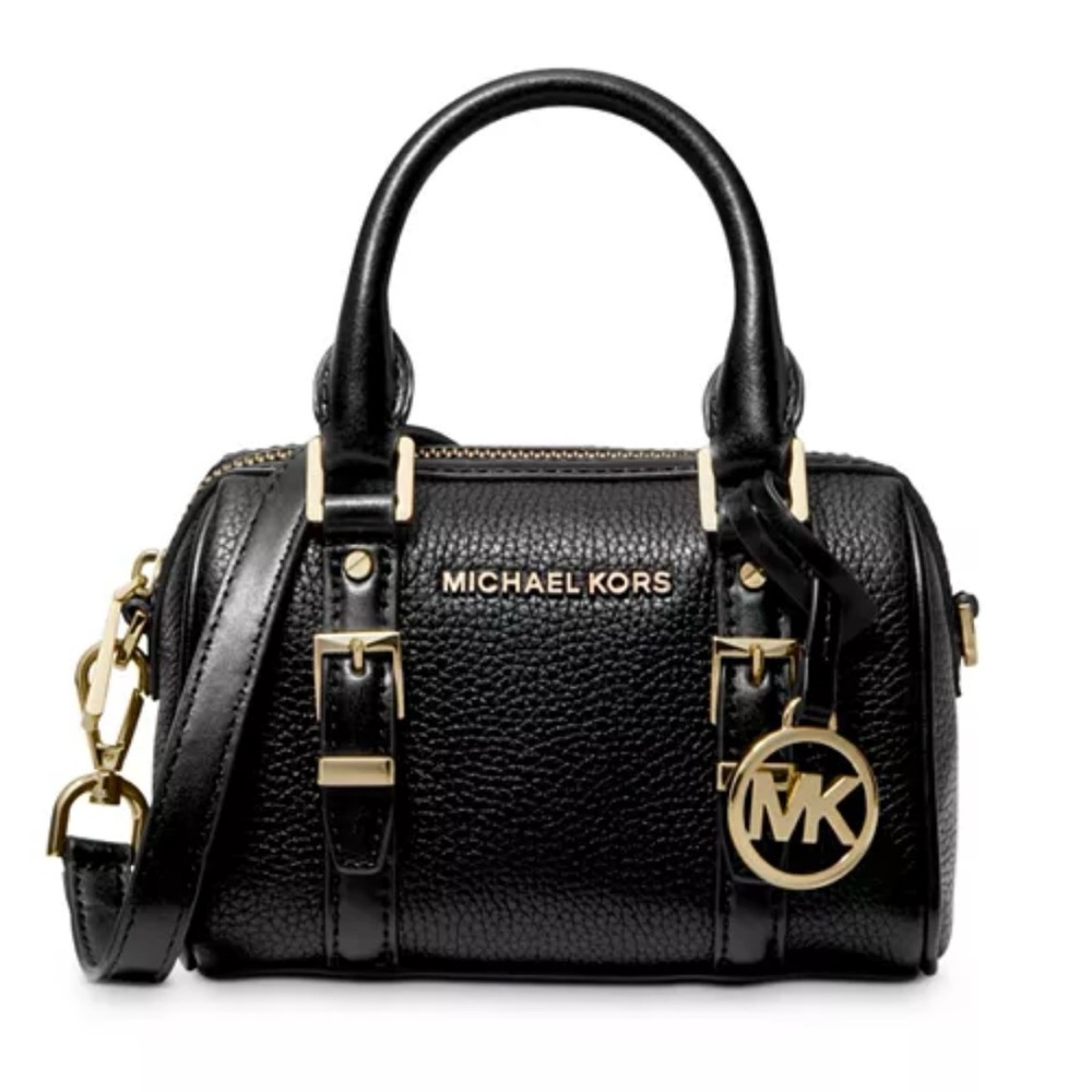 Michael Kors Black Leather Satchel Bag